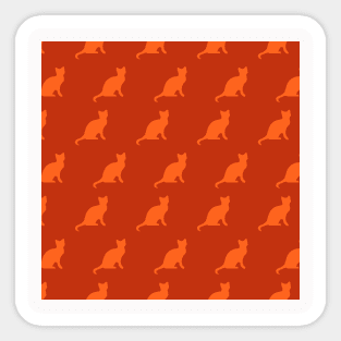 Cat Silhouette Neck Gaiter Orange Cats Neck Gator Sticker